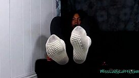 Best black foot fetish with dirty sock touch NFSW