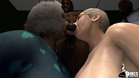 Sexual/Subject-of-interest is a big booty church lady who is being fucked by a pastor