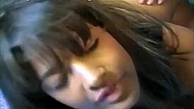 Rimjob action in retro porn with big tits