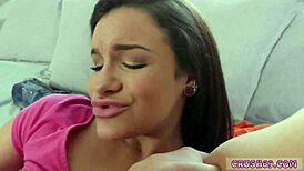 A hot stepmom and stepson enjoy their first blowjob experience