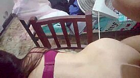 Submissive niece bent over for doggystyle before school rush