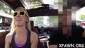 Amateurs getting rough in the shop with doggystyle and blowjobs