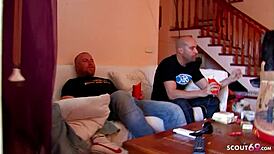 Older guy seduces redhead Tania to rough anal 😈