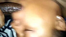 Amateur b gives sloppy blowjob to cock again