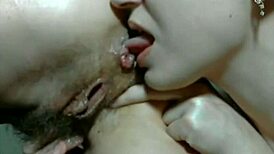 Lesbians play with hairy pussies on webcam