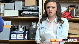 Petite 18+ Shoplifter Sucks Big Cock