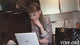 Teen sucks cock hard before intense fucking