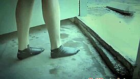 Hey, that bdsm sub gets punished with bastinado in the garage