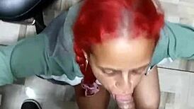 Old Milf Blowjob Queen Drains Cuckold Husband At Bar Cumshot