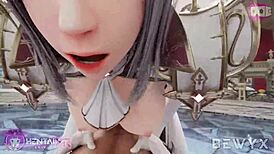 Divine Priestess Delivers Punishment In Animated Cartoon World