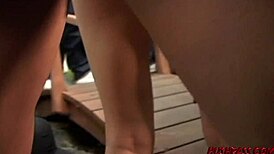 Naughty Kira Croft Seduces Frat Boy for Wild Outdoor Ride