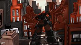 The halloween goddess in tall, huge form