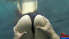 Molly Jane's Erotic Mermaid Strips Underwater!