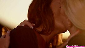 hey, check this lesbian milf officer licking a busty wife in office! 😜