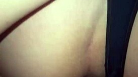 Hey, I support my wife's dick and fuck her until filling her thong with hot cum 😈