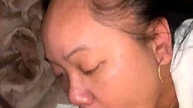 Verified asian woman with big ass in deepthroat scene