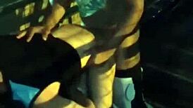 Two gay men embark on a wild outdoor fuck along the public road, their bodies entwined in raw passion.