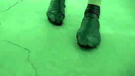 Hey, that bdsm sub gets punished with bastinado in the garage