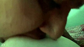 Amateur Exploring Boob Sucking Techniques