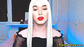 wonder shemale teases with huge cock