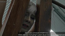 severely punished girls in garage