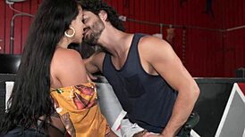 Thicc Latina Bartender Jolla Fucks Client at Bar!