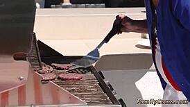 Spanish hardcore stepfamily celebrates fourth of july with intense european fucking