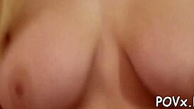 Filthy teen eagerly sucks hard cock for cum reward 😏