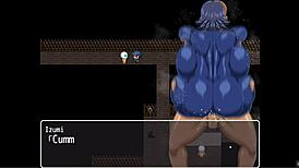 in this hentai game, the brunette asian girl gives handjobs and makes them cum twice on the shipwrecked spaceship