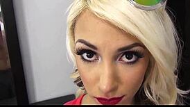 Stepsis gives blowjobs to stepbros after getting caught