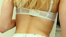 Stockings Hottie Receives Intense Facial from Big Cock Babe