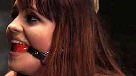 petite slave endures deepthroat and group cunt banging