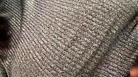 Latina colombian babe flaunts perfect tits in public car