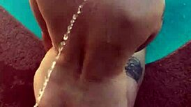 I caught her off guard pissing behind while chatting slomo! 😜