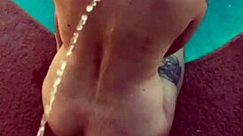 I caught her off guard pissing behind while chatting slomo! 😜