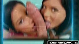 realitykings latinas banging hard on 8th street. group action unfolds in wild bedroom scenes with blowjobs and riding.