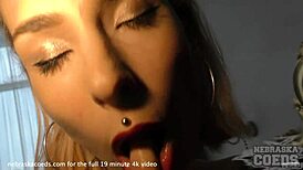 dirty blonde poppy stretching tiny hole with big black dildo 😈