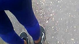 Peruvian Big Ass Model Poses in Huancayo Market