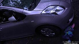 flexible asian girl with a fetish for food and feet during masturbation