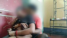 The Guy Licks His Horny Girlfriend's Pussy Before Fucking Her.