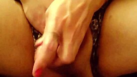 Spewing Hot Tranny Jizz In Anal Orgasm!