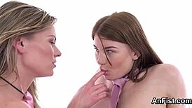 Horny Lesbian Dolls Fist Narrow Vaginas And Anal Holes