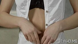 Talented guy roughly fucks naked sexy teen 18+ amateur in hardcore sucking session