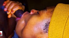 Naija Girl Swallows Cum in Wild Blowjob Session! Wow, She Takes It All!