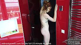 Curious Camera Girl Gets Her Pussy Licked Deep In Steamy Sauna Session