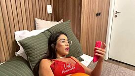 naked man gets clothed female blowjob 😏