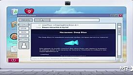 Summertime Saga teen rides cock on bed at night