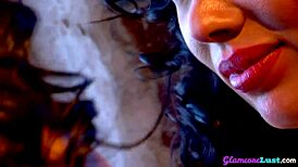 Glamour Lesbian Babe Toys And Licks Busty Dyke In Lingerie