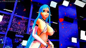 Watch the half-naked girl dance