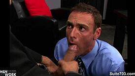 Watch these naughty gays lick and fuck asses at work!